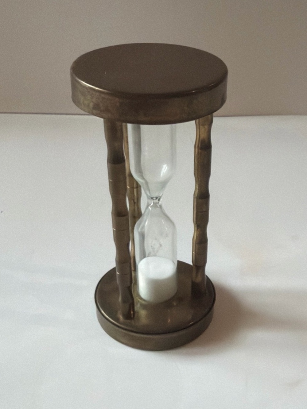 Vintage Sand Timer Nautical Kitchen Desk Ornament 3 Minute 3.25” Tall